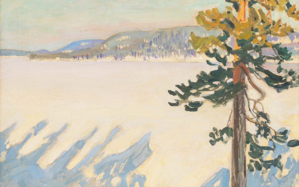 Akseli Gallen-Kallela, Le Lac de Ruovesi en hiver, 1916, huile sur toile, 45 x 60 cm, Collection particulière